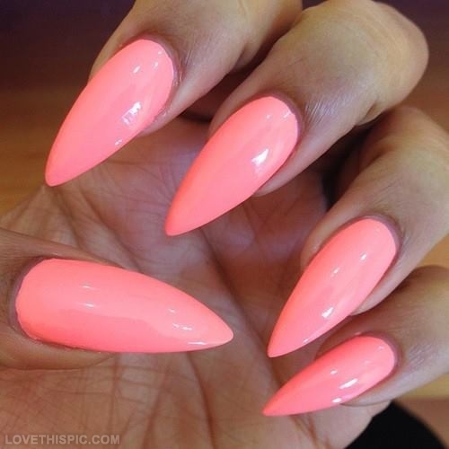Pink Pointy Nails