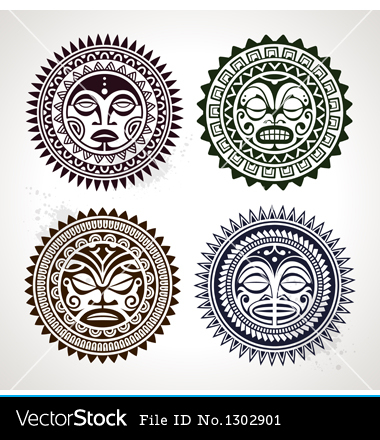 Polynesian Mask Patterns