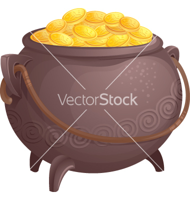 Pot of Gold Vector Art