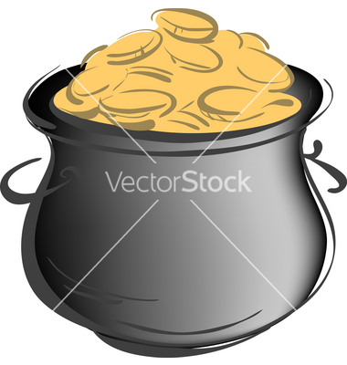 Pot of Gold Vector Art