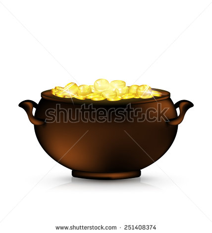 Pot of Gold Vector Art