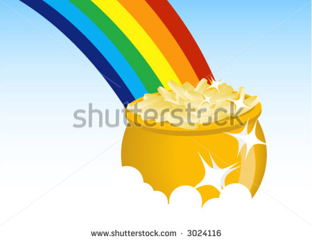 Pot of Gold Vector Art