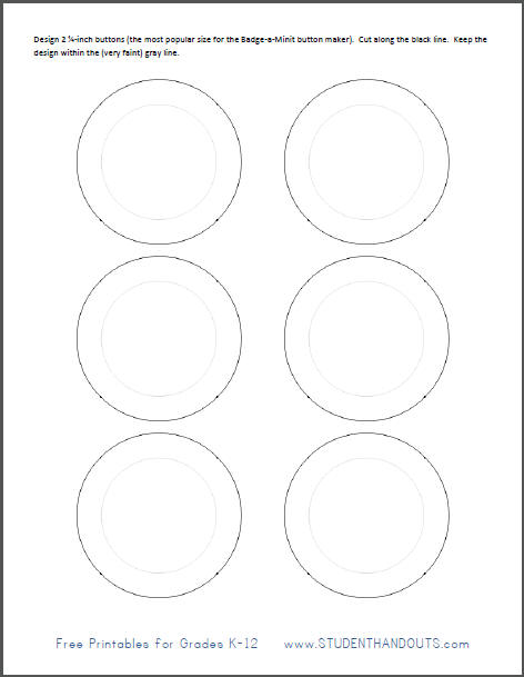 Printable 1 Inch Circle Button Template
