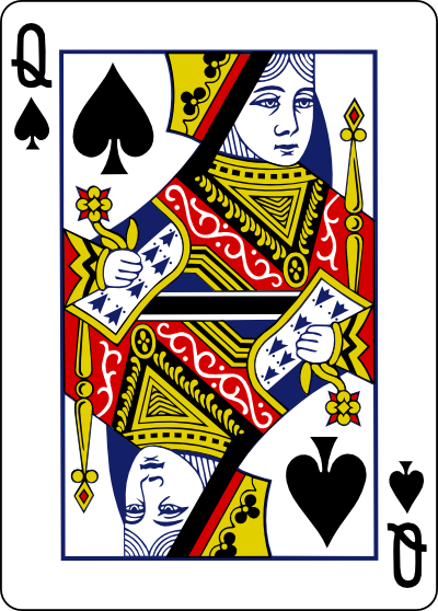 Queen Playing Card Vector