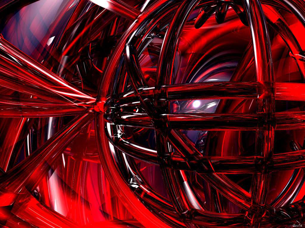 Red Abstract Art Desktop Wallpaper