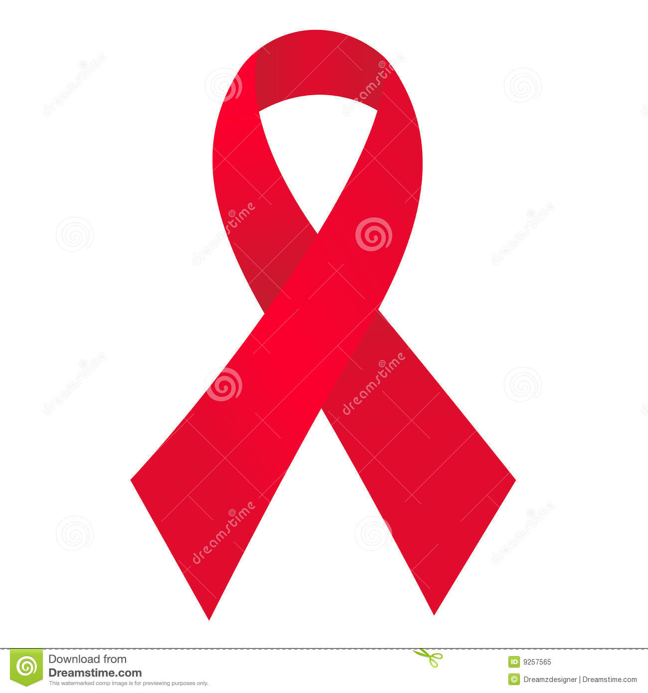 Red Aids Awareness Ribbon Vector Red Aids Awareness Ribbon Vector
