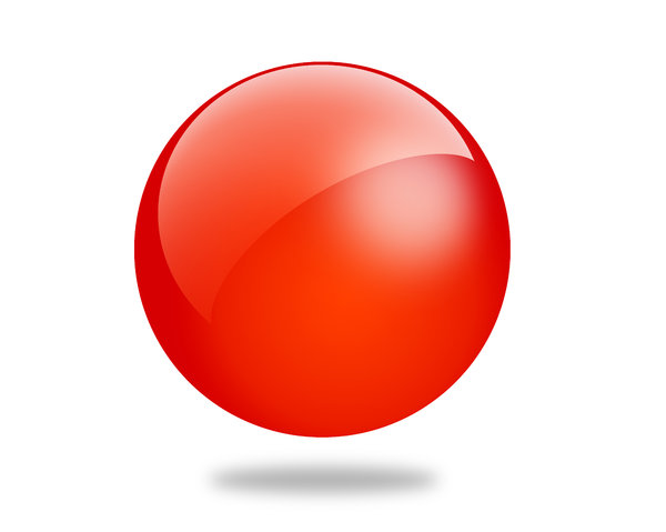 Red Glossy Ball in Sphere