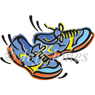 Running Shoe Vector Art