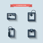 Simple 3D Printer Illustration Simple 3D Printer Illustration