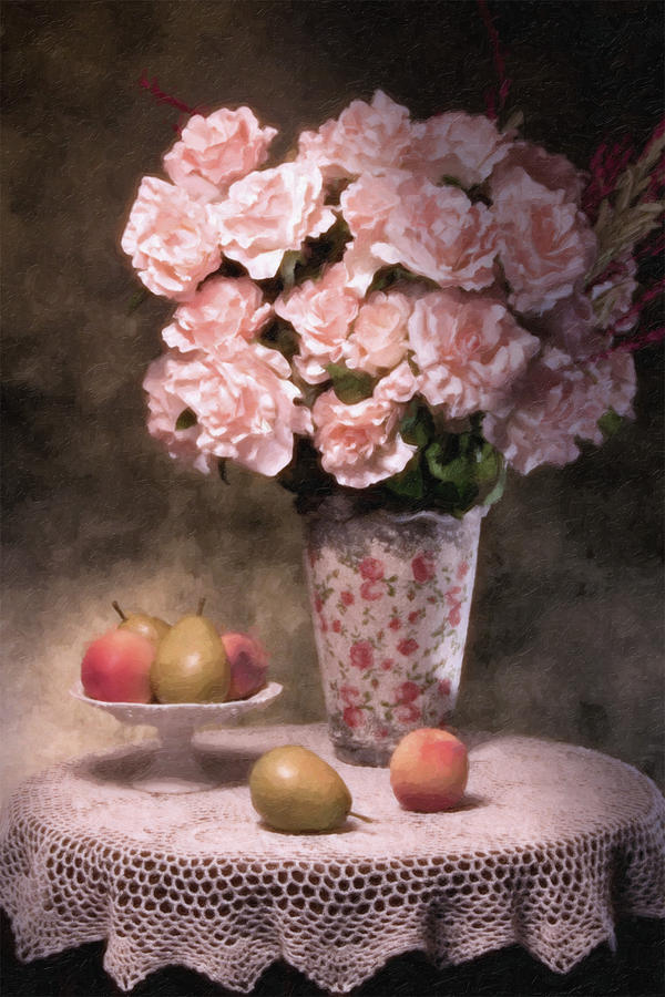 Still Life Fruit and Flowers