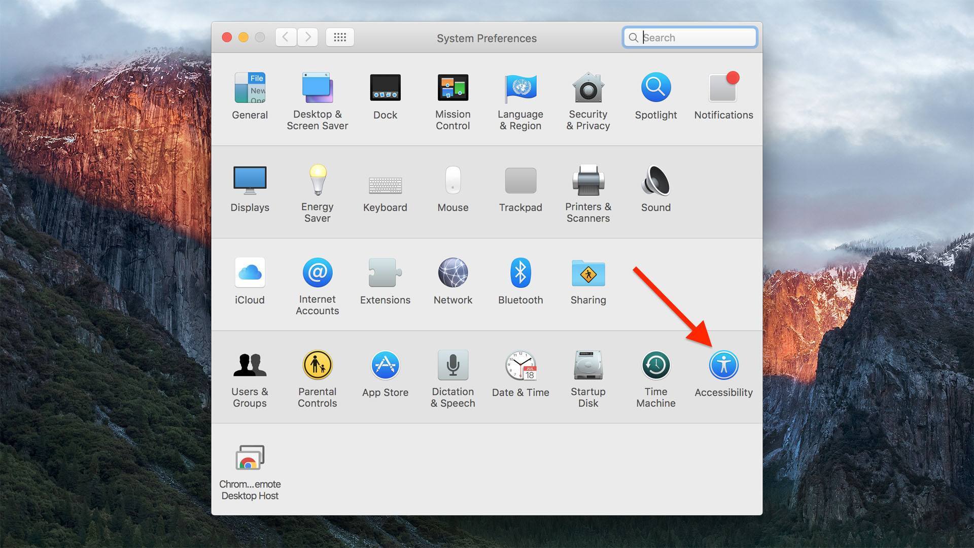 System Preferences El Capitan