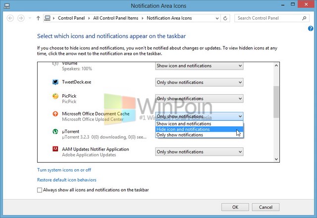 System Tray Icons Windows 8 System Tray Icons Windows 8