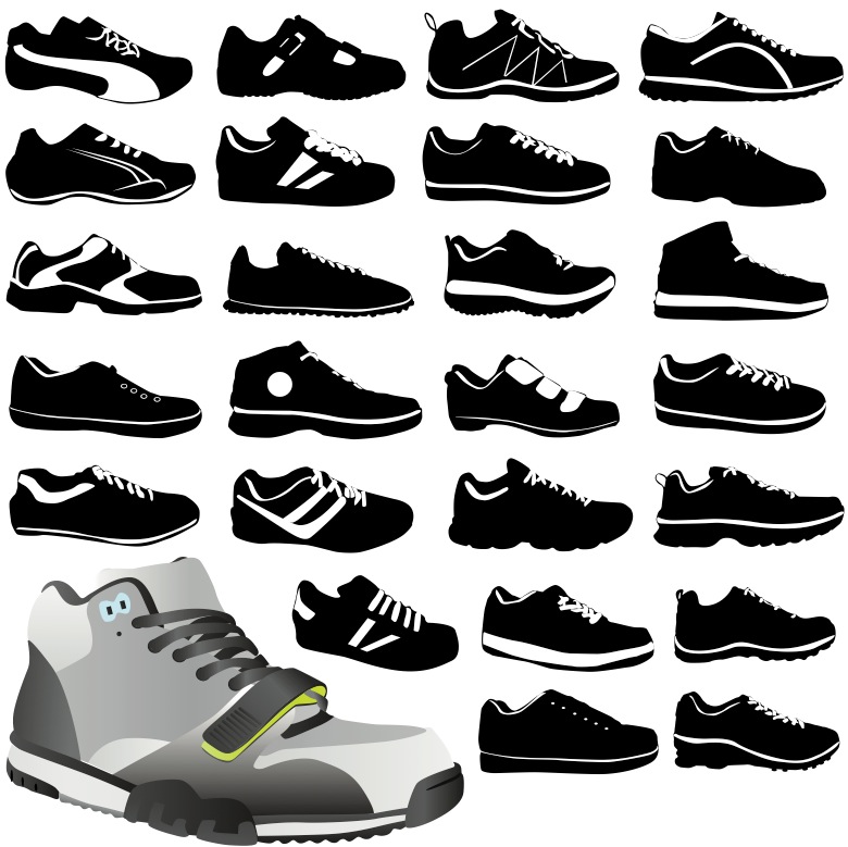 Tennis Shoe Print Vector Free