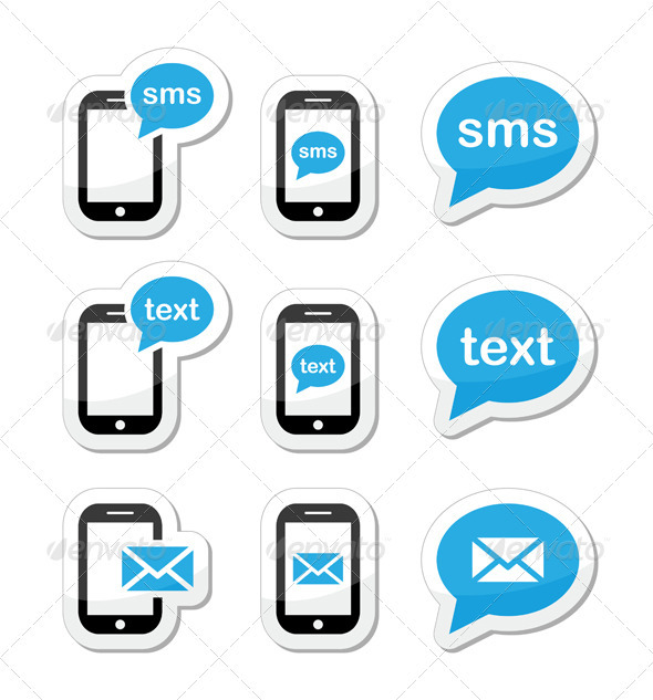 Text Message Icons Vector