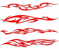 Tribal Flames Vector Clip Art