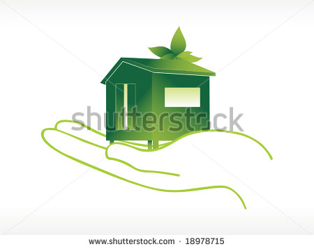 Vector Hand On House