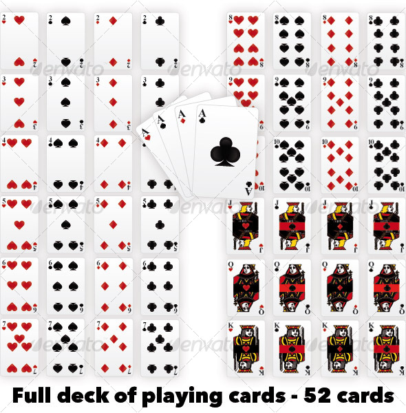 Vector of Playing Cards Full Set