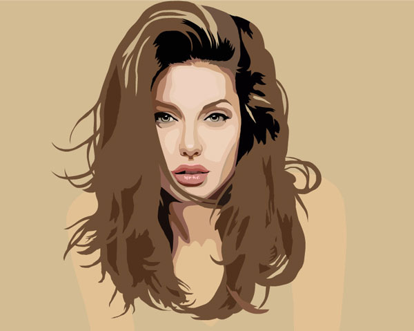 Vector Portrait Angelina Jolie Vector Portrait Angelina Jolie