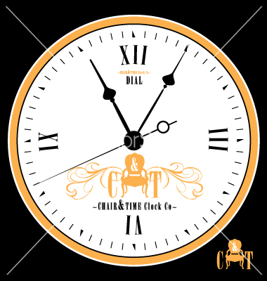 Vintage Clock Face Vector