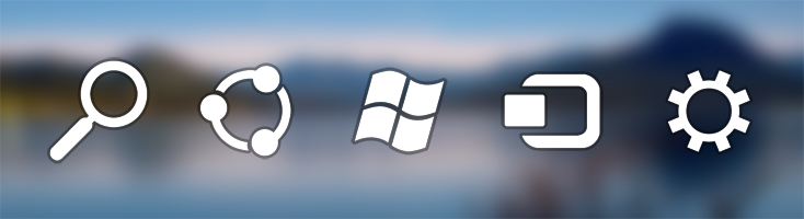 Windows 8 Charm Bar Icons Windows 8 Charm Bar Icons