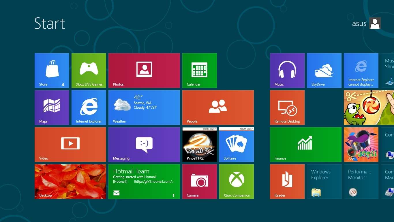 Windows 8 Metro Start Screen