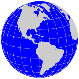 World Globe Vector Line Clip Art