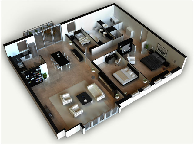 3D House Floor Plans