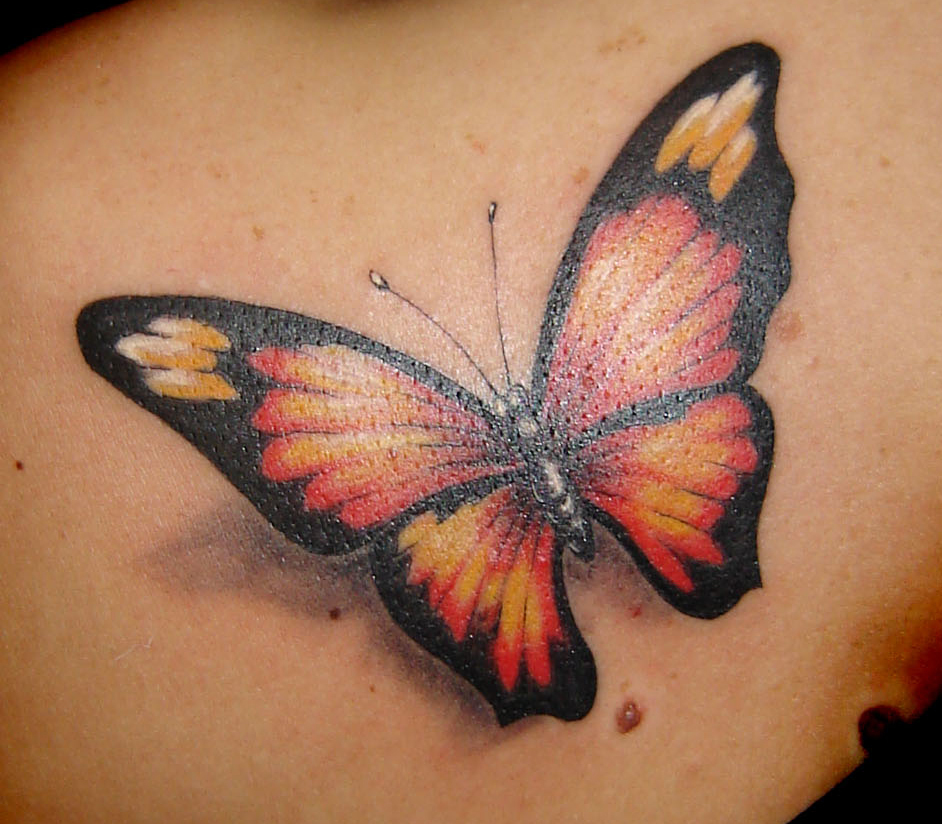 3D Tattoos Butterfly Wings