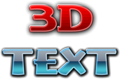 3D Text PSD