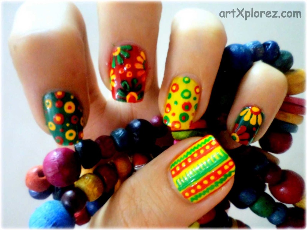 Abstract Nail Art Design