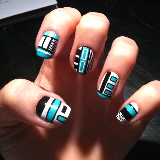 Abstract Nail Art Design