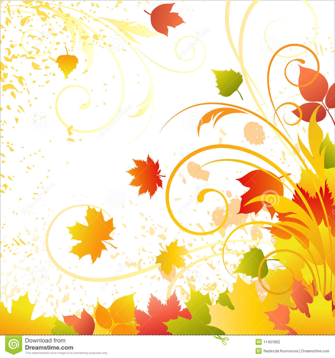 Autumn Swirl Vector