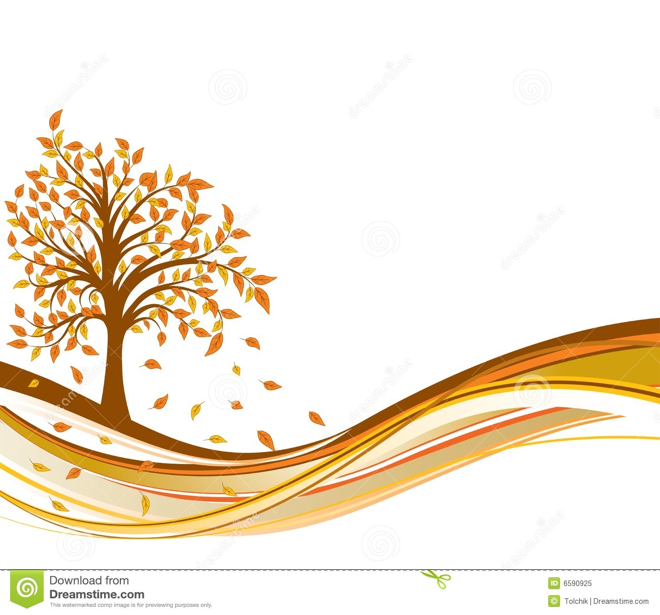 Autumn Tree Vector Graphic Background