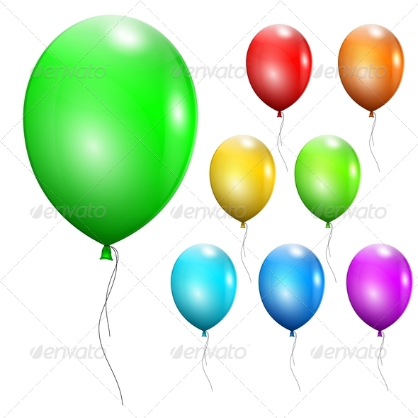 Birthday Balloons PSD
