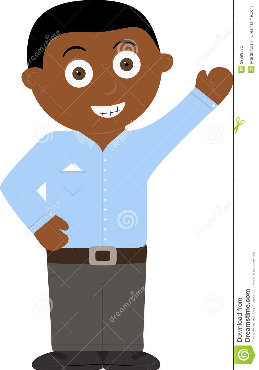 Black Business Man Cartoon Character