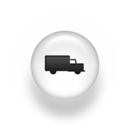 Black White Delivery Truck Icon