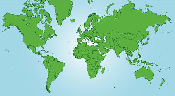 Blank World Map Vector