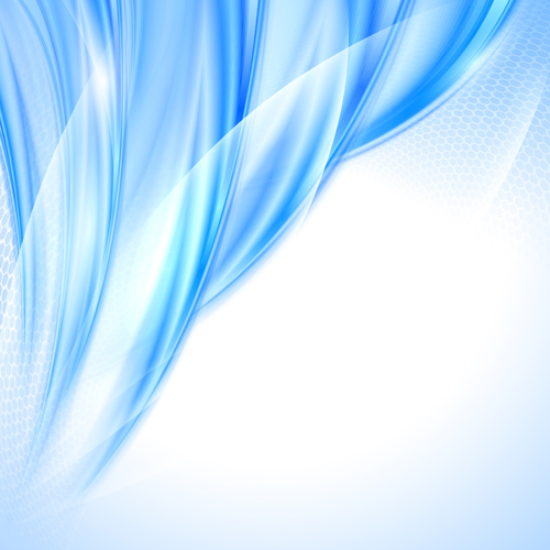 Blue Abstract Wave Vector