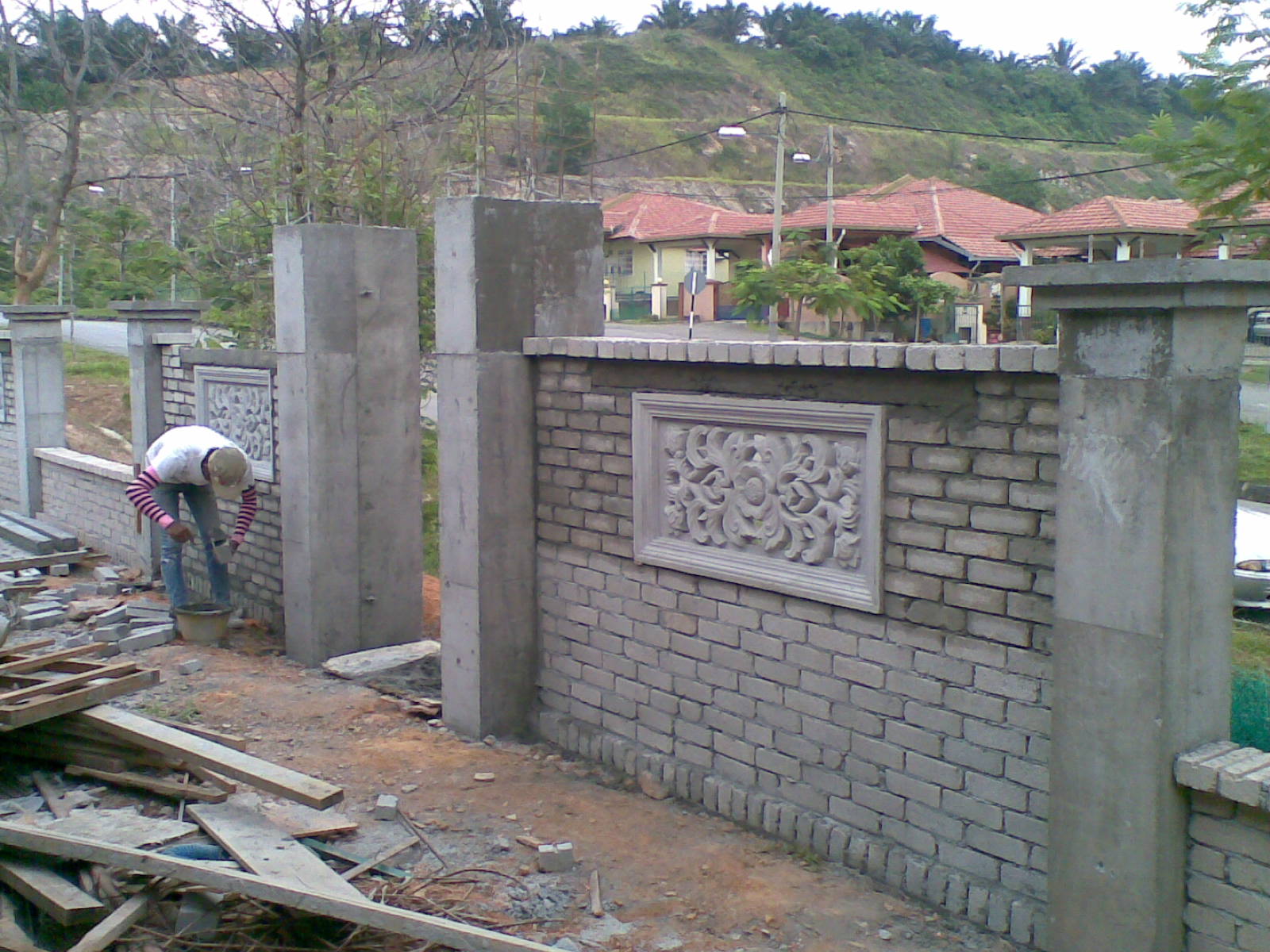 Brick Wall Fence Design