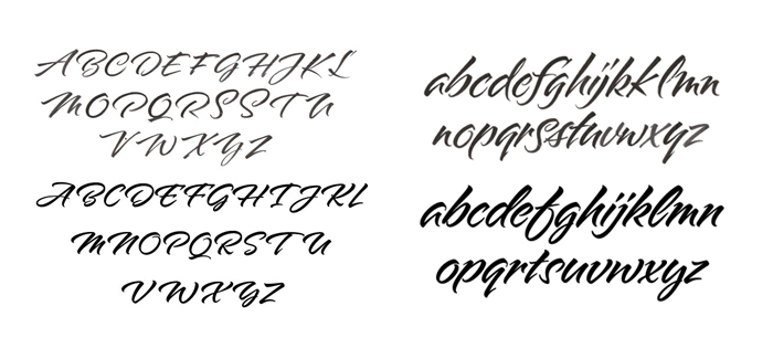 Brush Lettering Font Brush Lettering Font