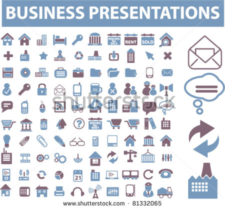 Business Presentation Vector Icons