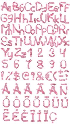 Cancer Ribbon Letter Font Cancer Ribbon Letter Font