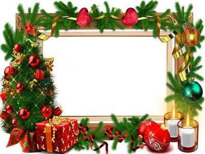 15 Free Christmas Photoshop Frame Templates Images