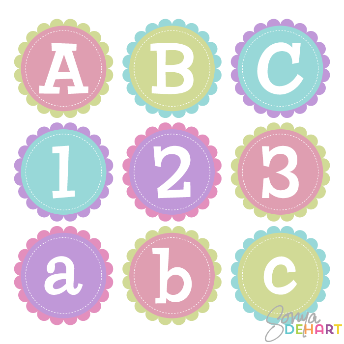 Circle Alphabet Letters Clip Art
