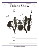 Clip Art Talent Show Flyer Template