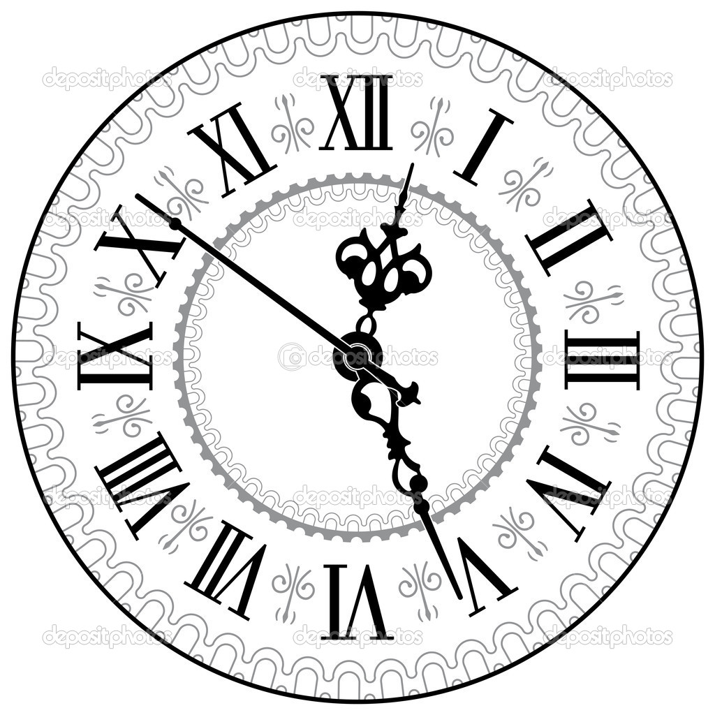 Clock Face Modern - Illustration