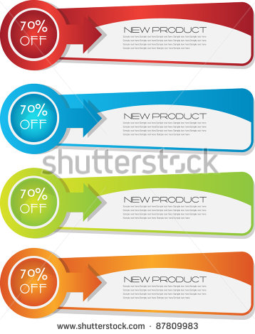 Colorful Banners Set Vector