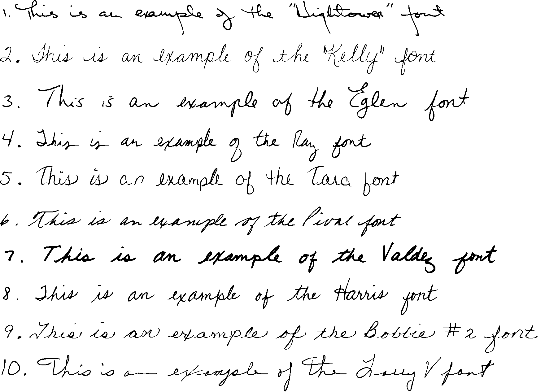 Cursive Handwriting Fonts