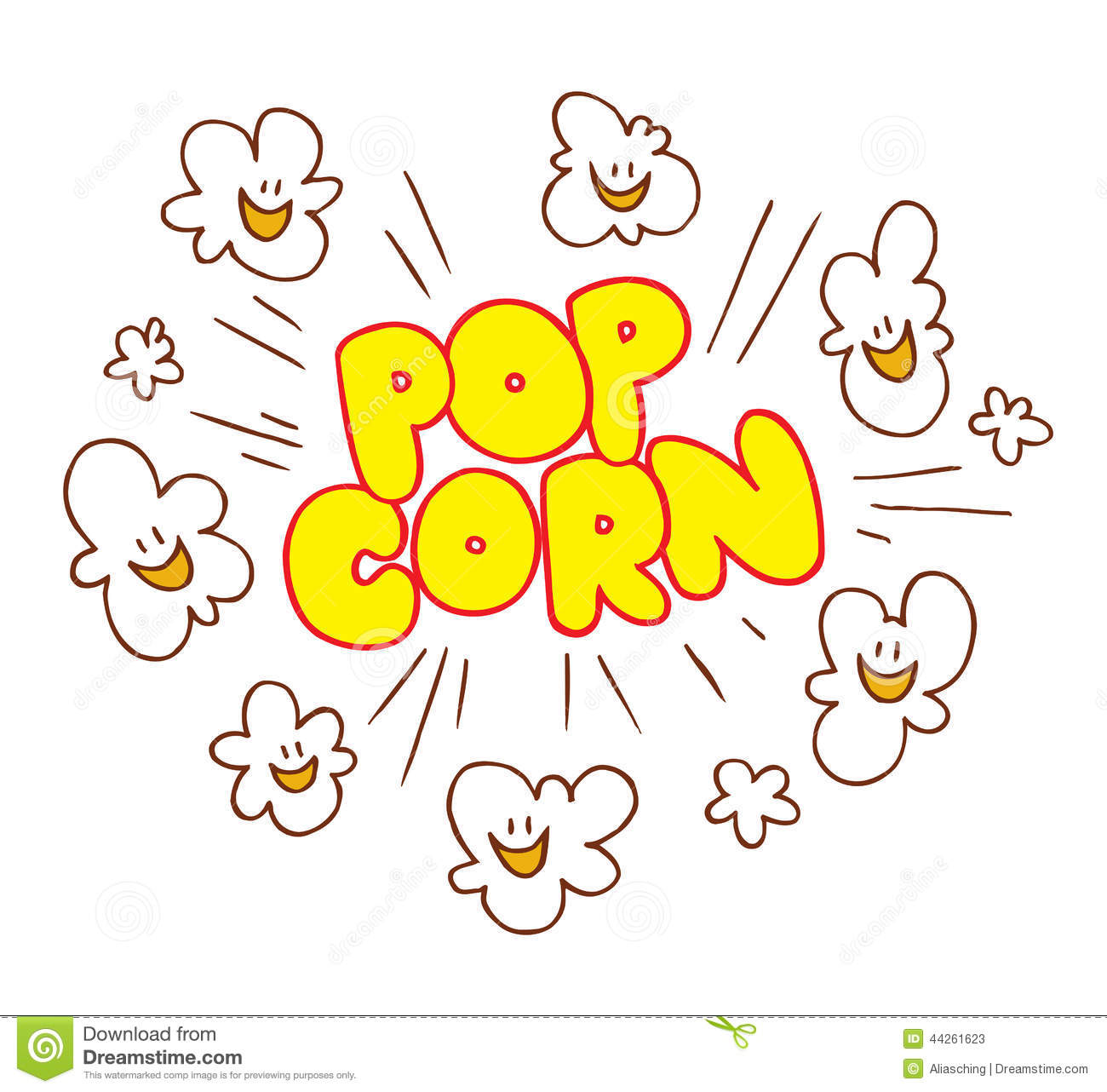 Cute Popcorn Clip Art