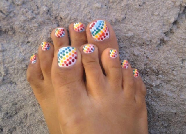 14 Polka Dot Pedicure Designs Images